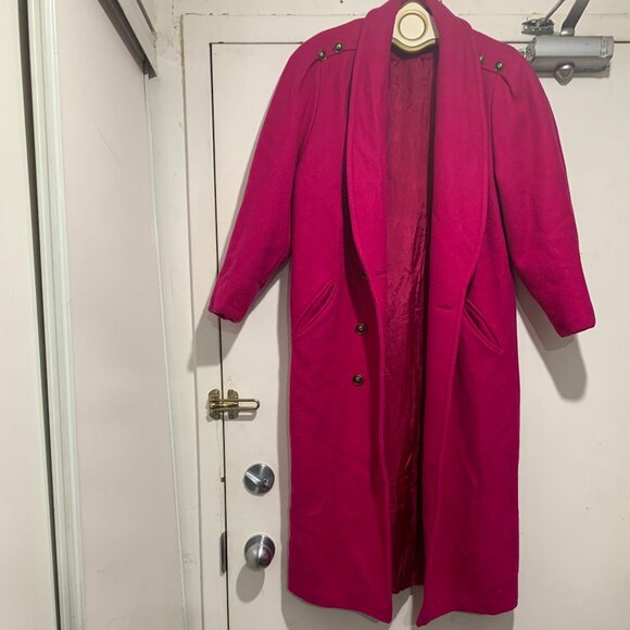 VINTAGE FOXRUN BY BALIMEL DOUBLE BREAST WOOL TRENCH COATS SIZE M - Picture 3 of 14